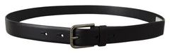 Dolce & Gabbana Black Calf Leather Classic Logo Metal Buckle Belt -   -  Dolce & Gabbana.