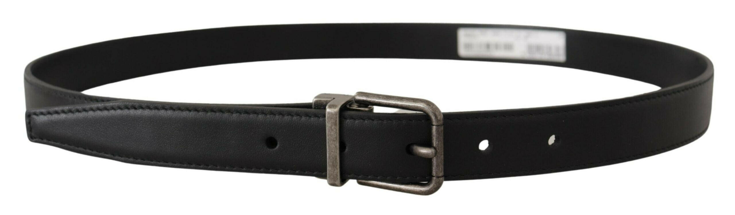 Dolce & Gabbana Black Plain Leather Vintage Logo Metal Buckle Belt -   -  Dolce & Gabbana. Dolce & Gabbana Black Plain Leather Vintage Logo Metal Buckle Belt -   -  Dolce & Gabbana.