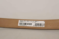 Dolce & Gabbana Black Calf Leather Logo Engraved Metal Buckle Belt -   -  Dolce & Gabbana.