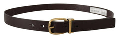 Dolce & Gabbana Dark Brown Calf Leather Gold Tone Metal Buckle -   -  Dolce & Gabbana.