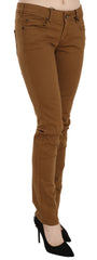 PLEIN SUD Brown Cotton Mid Waist Skinny Slim Fit Denim Jeans -   -  PLEIN SUD.