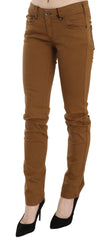 PLEIN SUD Brown Cotton Mid Waist Skinny Slim Fit Denim Jeans -   -  PLEIN SUD.