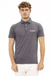 Baldinini Trend Gray Cotton Men Polo Shirt -   -  Baldinini Trend.