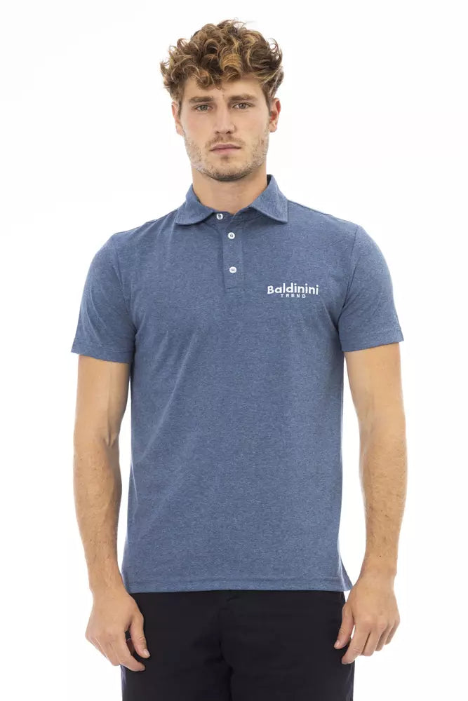 Baldinini Trend Blue Cotton Men Polo Shirt -   -  Baldinini Trend.