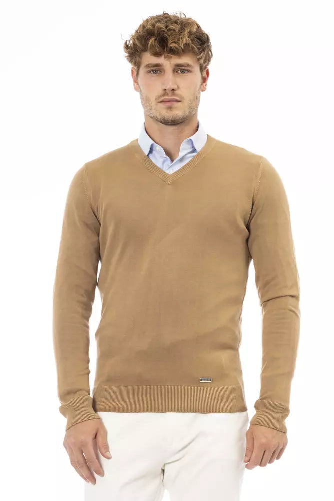 Baldinini Trend Beige Modal Men Sweater -   -  Baldinini Trend.