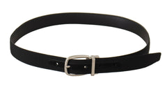 Dolce & Gabbana Belt Black Calf Leather Silver Tone Metal Buckle -   -  Dolce & Gabbana.
