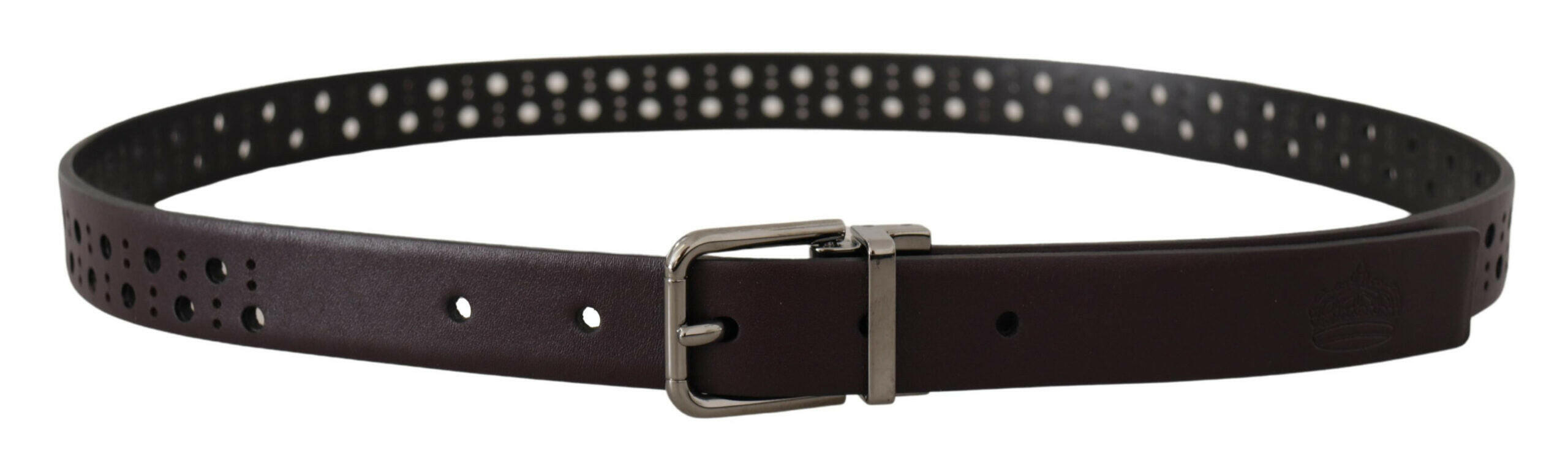 Dolce & Gabbana Dark Purple Perforated Leather Metal Buckle Belt -   -  Dolce & Gabbana. Dolce & Gabbana Dark Purple Perforated Leather Metal Buckle Belt -   -  Dolce & Gabbana.