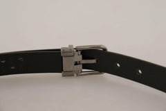 Dolce & Gabbana Dark Purple Perforated Leather Metal Buckle Belt -   -  Dolce & Gabbana.