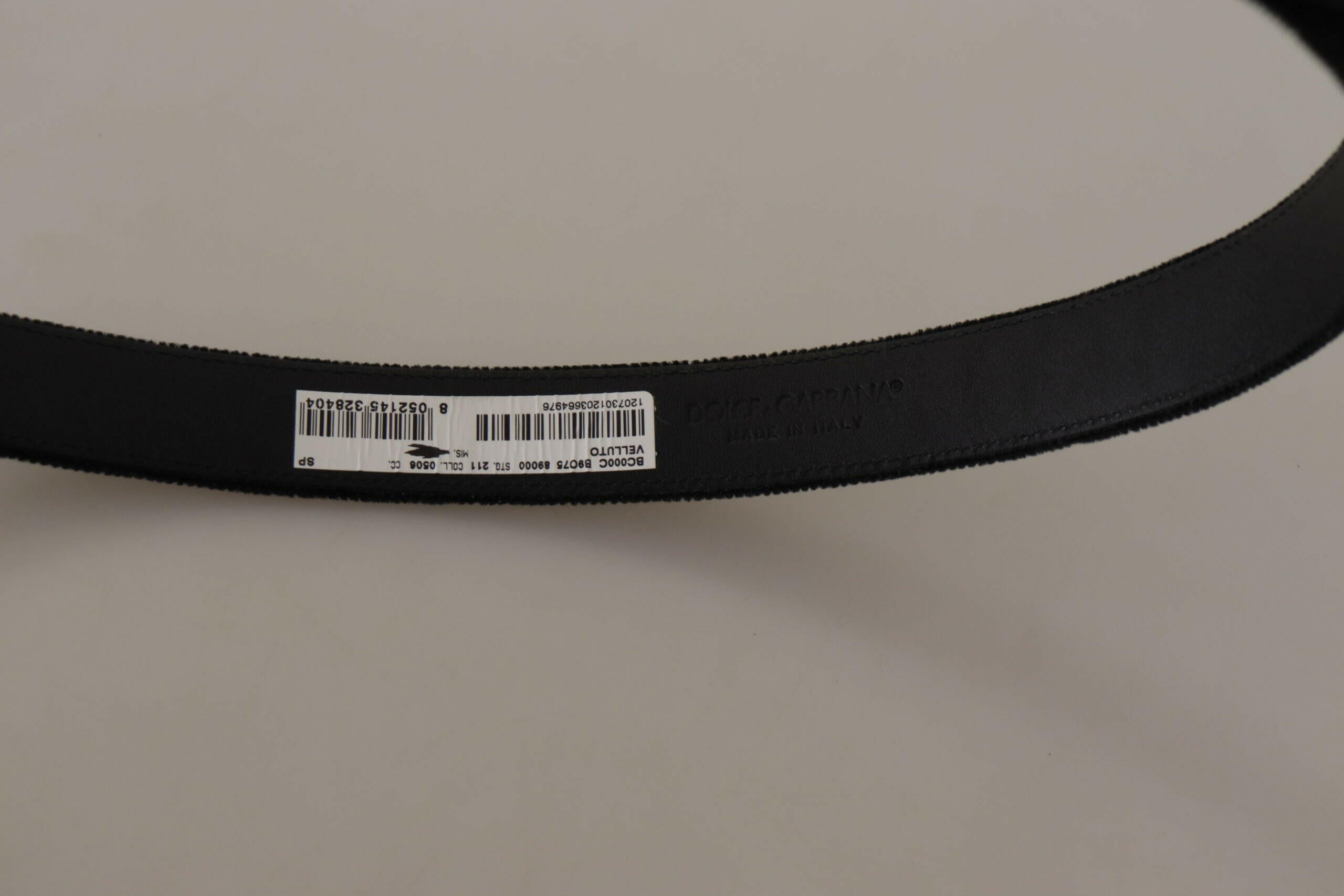 Dolce & Gabbana Black Velvet Leather Gold Tone Metal Buckle Belt -   -  Dolce & Gabbana. Dolce & Gabbana Black Velvet Leather Gold Tone Metal Buckle Belt -   -  Dolce & Gabbana.