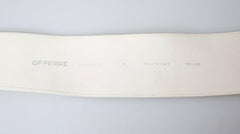 GF Ferre Off White Waxed Cotton Wide Fashion Waistband Belt -   -  GF Ferre.