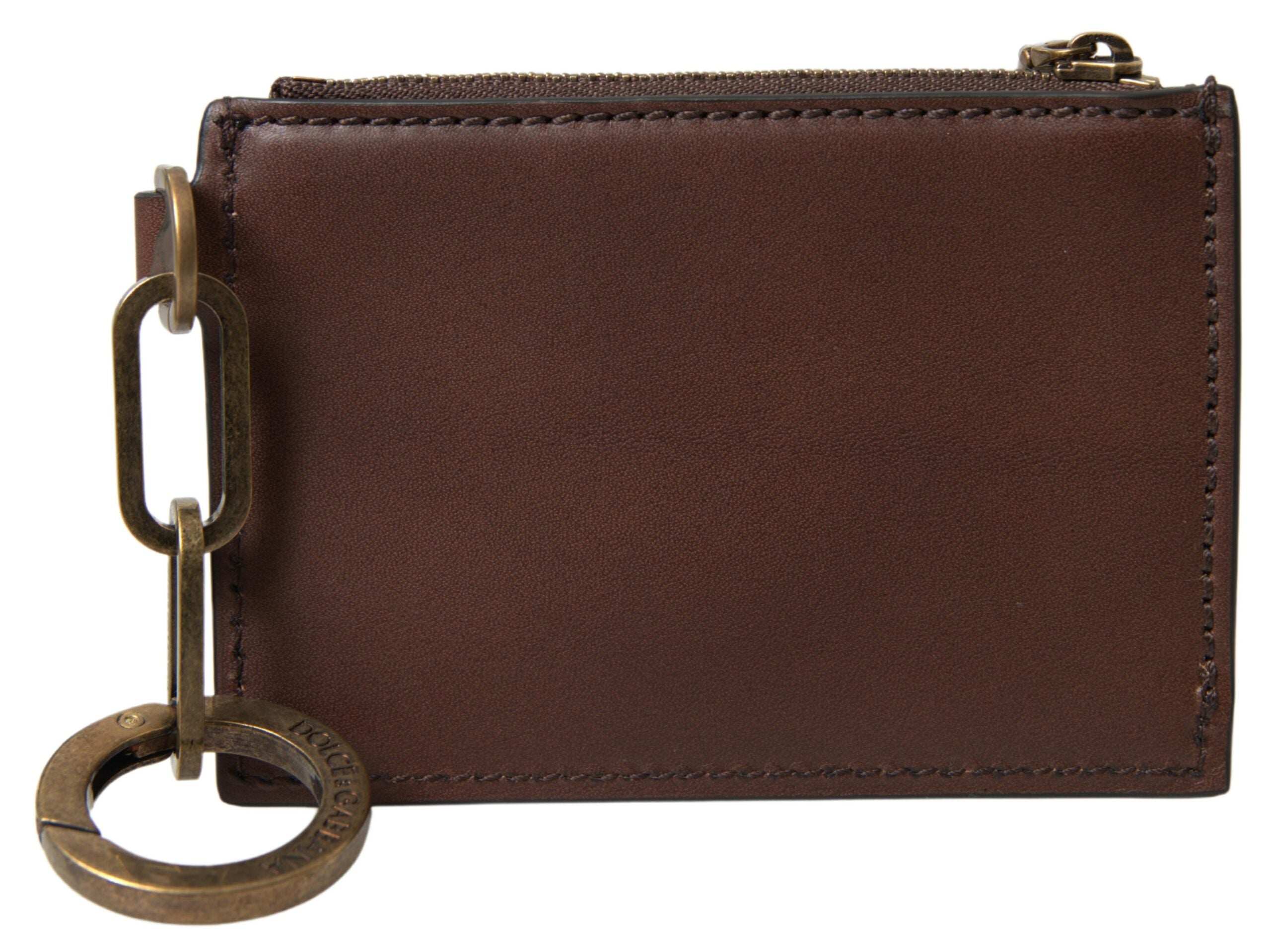 Dolce & Gabbana Brown Leather Zip Logo Keyring Coin Purse Wallet -   -  Dolce & Gabbana. Dolce & Gabbana Brown Leather Zip Logo Keyring Coin Purse Wallet -   -  Dolce & Gabbana.