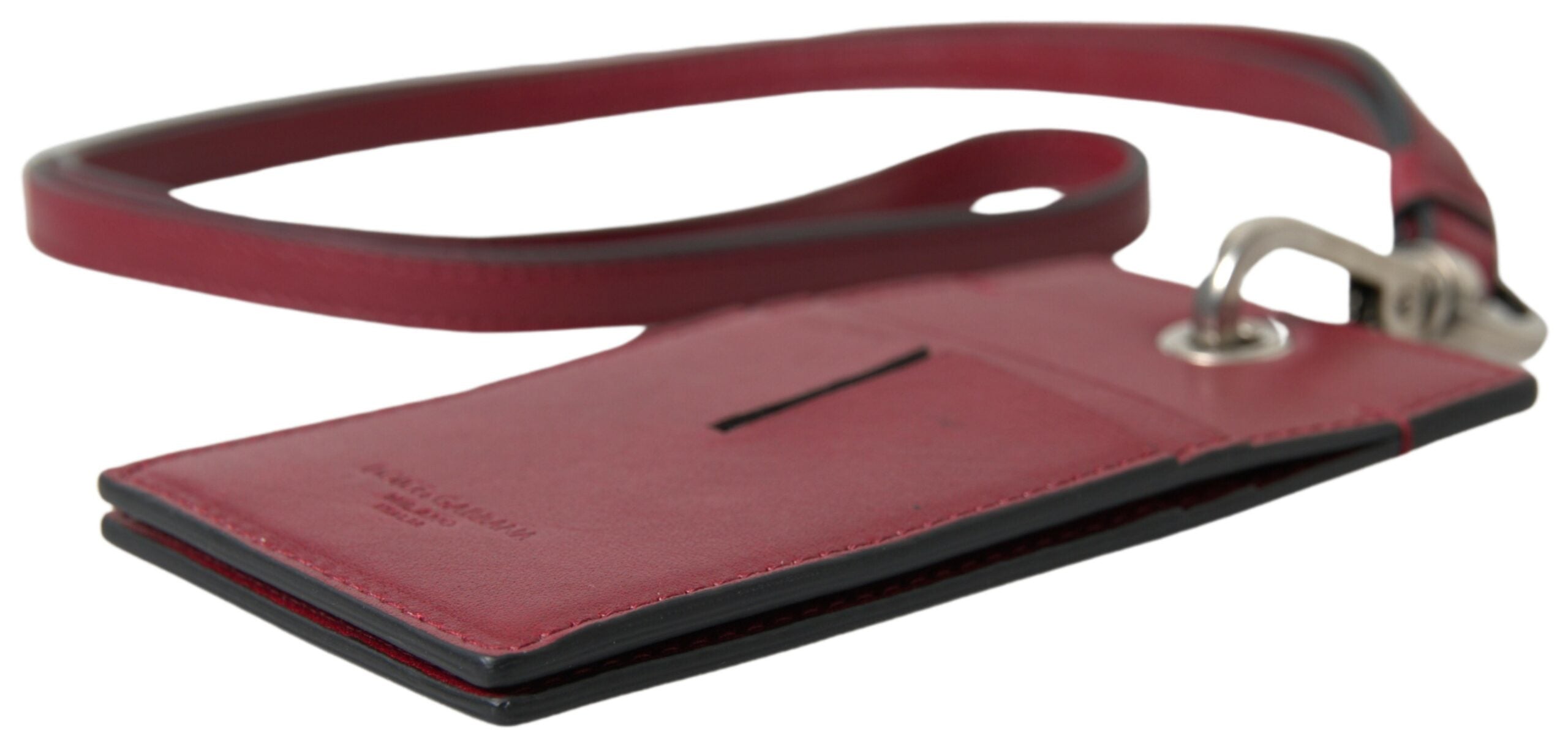 Dolce & Gabbana Red Leather Lanyard Logo Slim Card Holder Men Wallet -  Leather Card Holder for Men -  Dolce & Gabbana. Dolce & Gabbana Red Leather Lanyard Logo Slim Card Holder Men Wallet -  Leather Card Holder for Men -  Dolce & Gabbana.