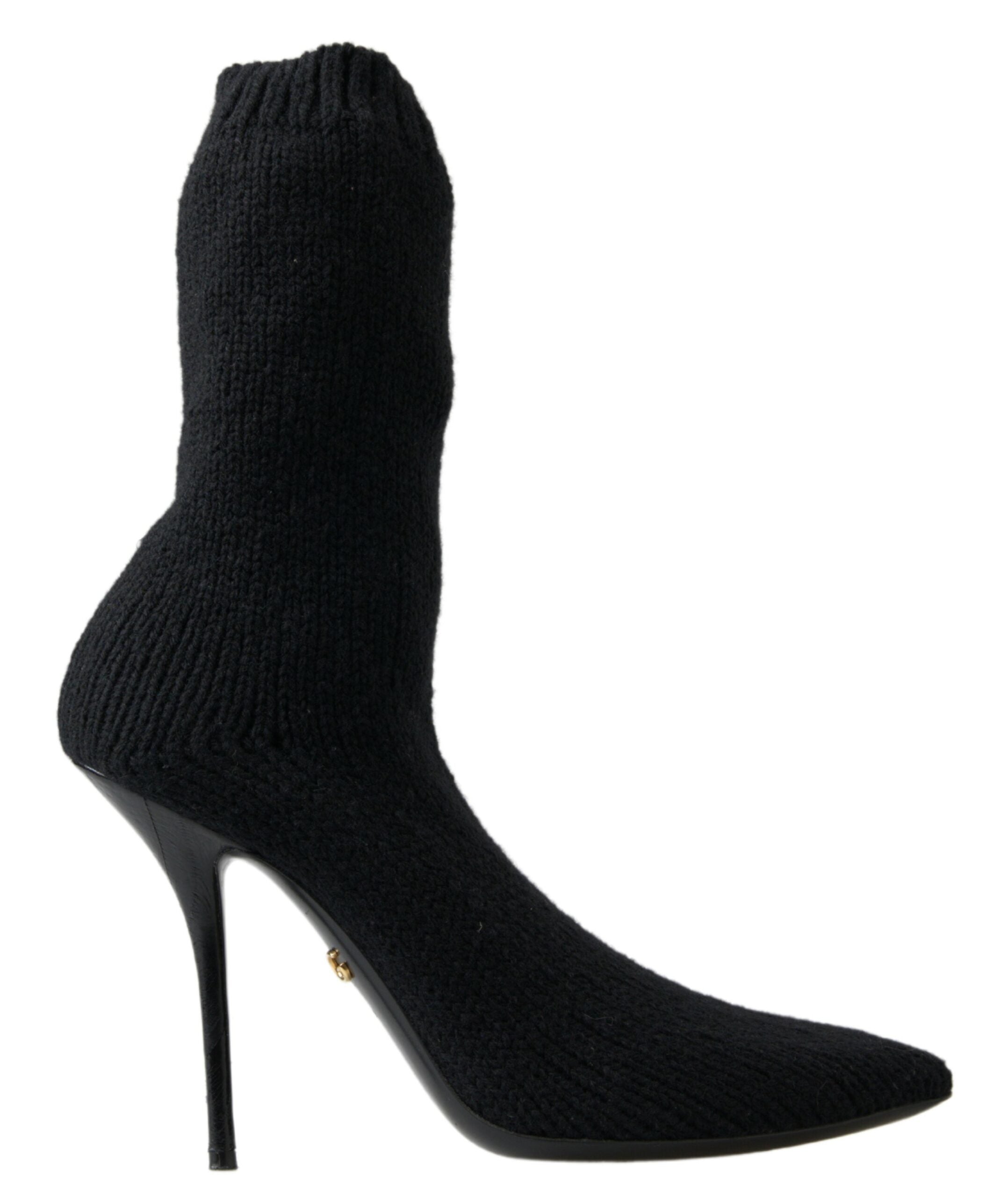 Dolce & Gabbana Black Stiletto Heel Mid Calf Women Boot Shoes -   -  Dolce & Gabbana.