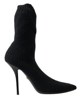Dolce & Gabbana Black Stiletto Heel Mid Calf Women Boot Shoes -   -  Dolce & Gabbana.