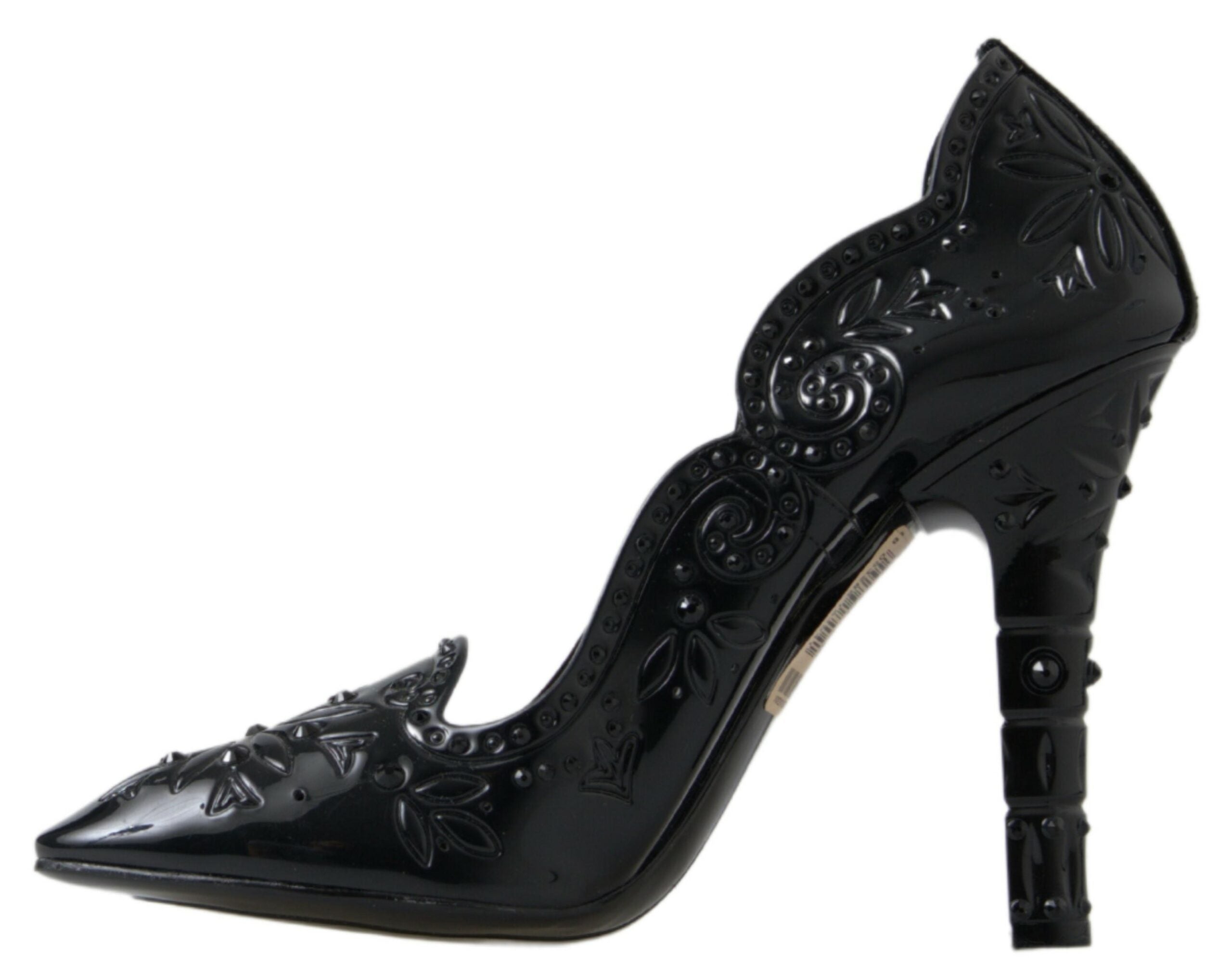 Dolce & Gabbana Black CINDERELLA Floral Crystal Heels Shoes -   -  Dolce & Gabbana. Dolce & Gabbana Black CINDERELLA Floral Crystal Heels Shoes -   -  Dolce & Gabbana.