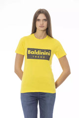 Baldinini Trend Yellow Cotton Women T-Shirt -   -  Baldinini Trend.
