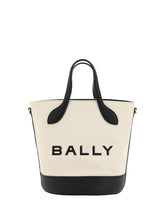 Bally Elegant Monogram Bucket Bag in Black & White -   -  Bally.
