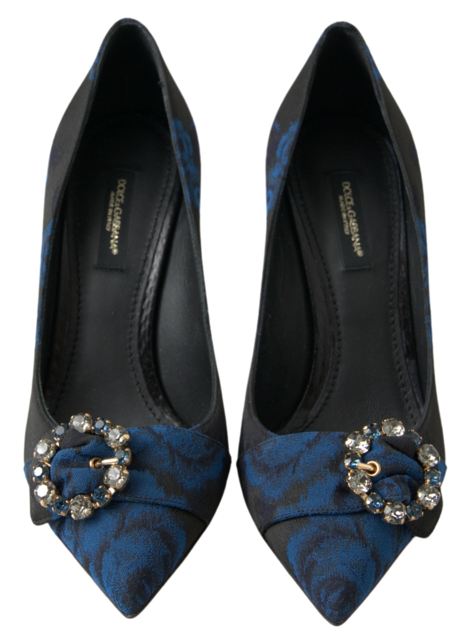Dolce & Gabbana Blue Floral Ayers Crystal Pumps Shoes -   -  Dolce & Gabbana. Dolce & Gabbana Blue Floral Ayers Crystal Pumps Shoes -   -  Dolce & Gabbana.