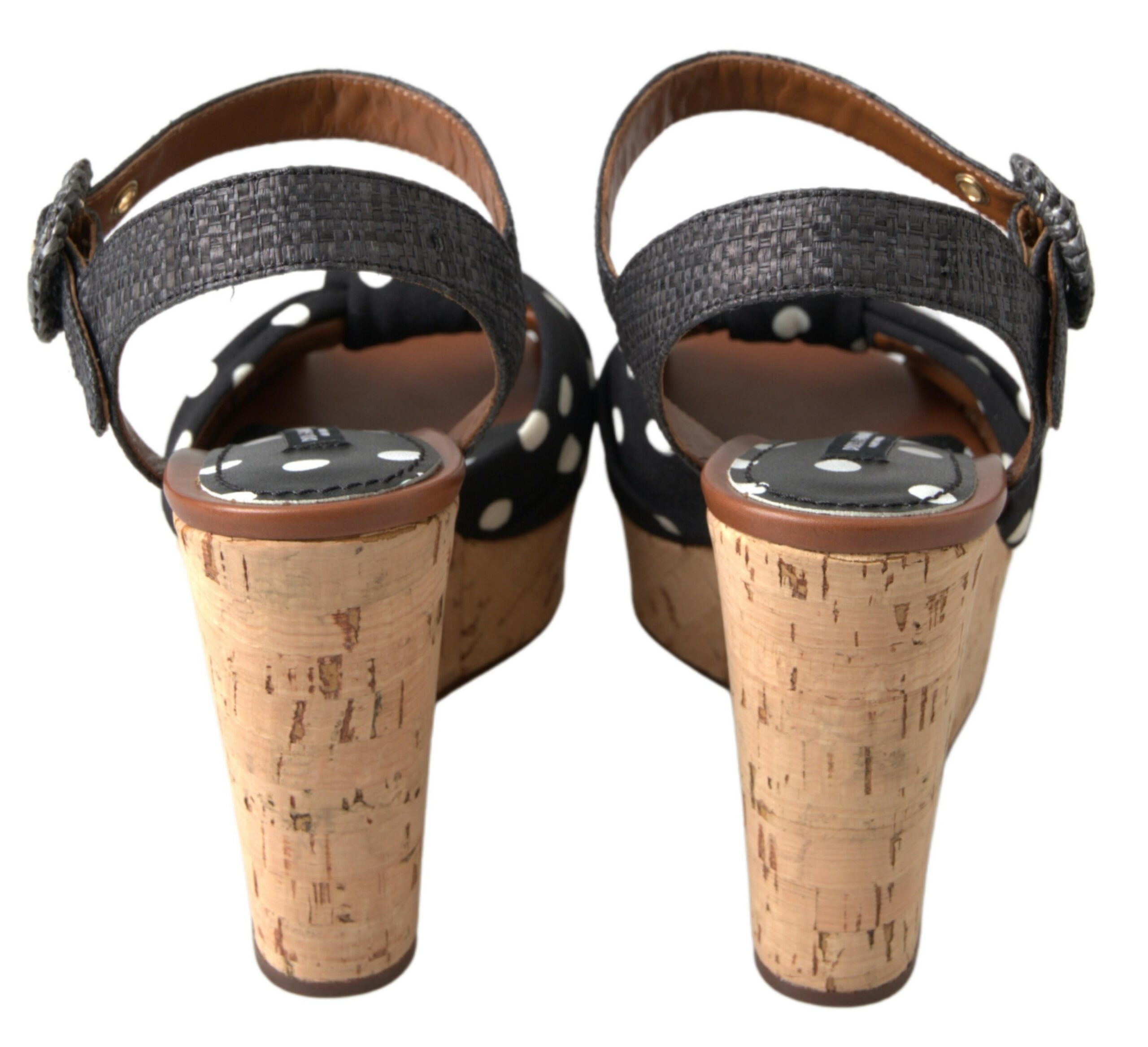 Dolce & Gabbana Black  Wedges Polka Dotted Ankle Strap Shoes Sandals -   -  Dolce & Gabbana. Dolce & Gabbana Black  Wedges Polka Dotted Ankle Strap Shoes Sandals -   -  Dolce & Gabbana.