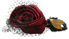 Dolce & Gabbana Red with multicolor Rose Silk Crystal Netted Logo Diadem Headband -   -  Dolce & Gabbana.