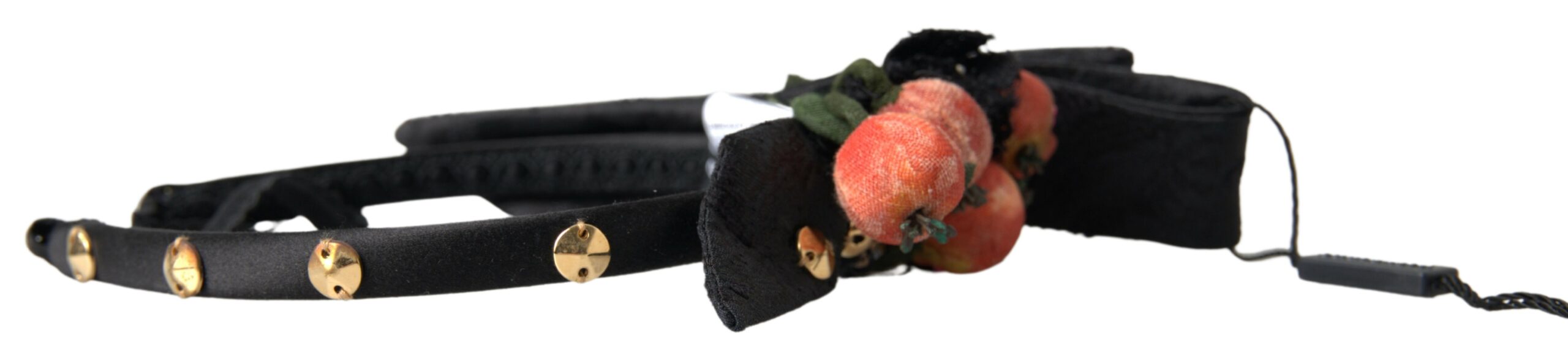 Dolce & Gabbana Black with multicolor Fig Fruit Crystal Tiara Diadem Headband Dolce & Gabbana Black with multicolor Fig Fruit Crystal Tiara Diadem Headband