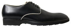 Dolce & Gabbana Black White Leather Formal Shoes -   -  Dolce & Gabbana.
