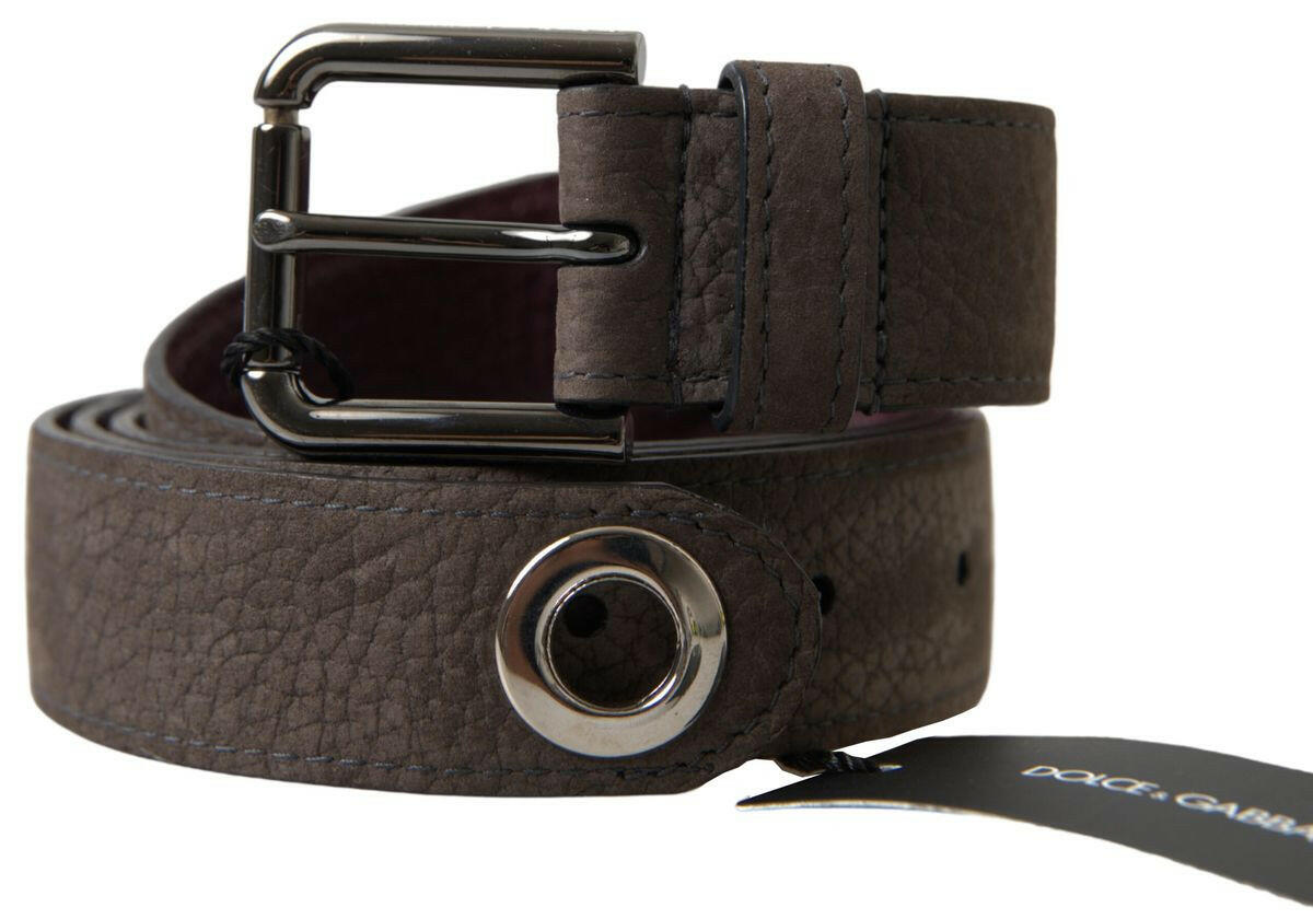 Dolce & Gabbana Brown Leather Metal Buckle Men Cintura Belt -   -  Dolce & Gabbana. Dolce & Gabbana Brown Leather Metal Buckle Men Cintura Belt -   -  Dolce & Gabbana.