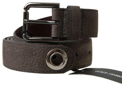 Dolce & Gabbana Brown Leather Metal Buckle Men Cintura Belt -   -  Dolce & Gabbana.