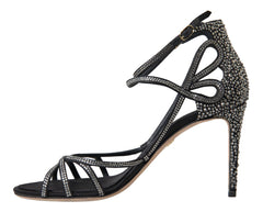 Dolce & Gabbana Rhinestone Stiletto Sandal Satin Shoes -   -  Dolce & Gabbana.