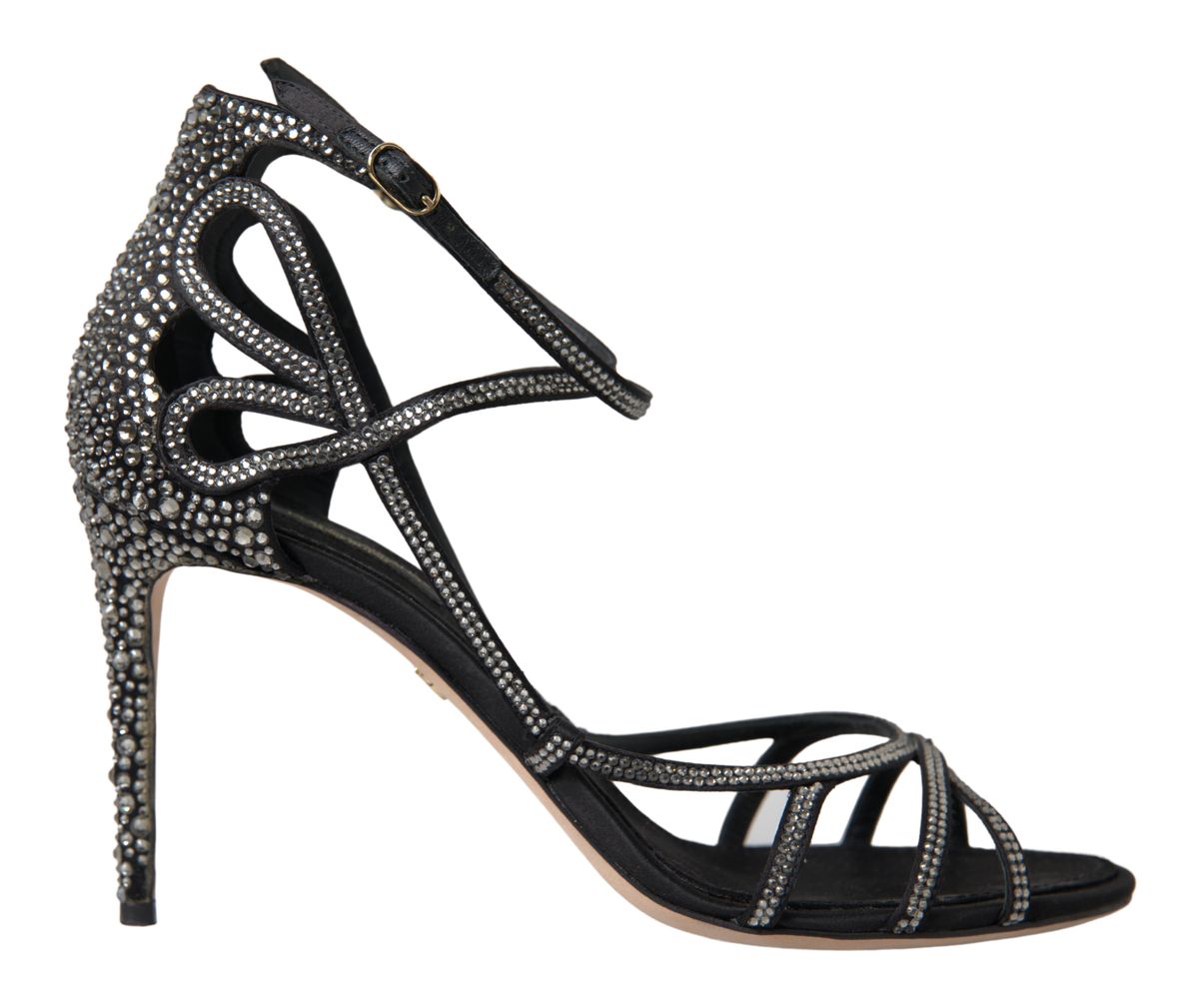 Dolce & Gabbana Rhinestone Stiletto Sandal Satin Shoes -   -  Dolce & Gabbana.