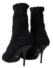 Dolce & Gabbana Black Stiletto Heels Mid Calf Boots -   -  Dolce & Gabbana.
