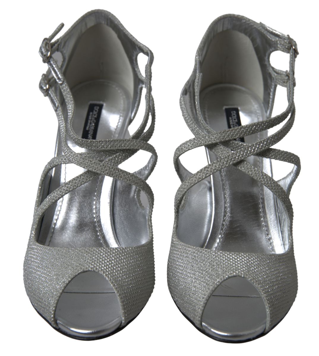 Dolce & Gabbana Silver Shimmers Sandals Heel Pumps Shoes -   -  Dolce & Gabbana. Dolce & Gabbana Silver Shimmers Sandals Heel Pumps Shoes -   -  Dolce & Gabbana.
