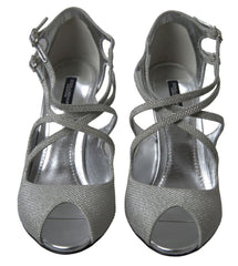 Dolce & Gabbana Silver Shimmers Sandals Heel Pumps Shoes -   -  Dolce & Gabbana.