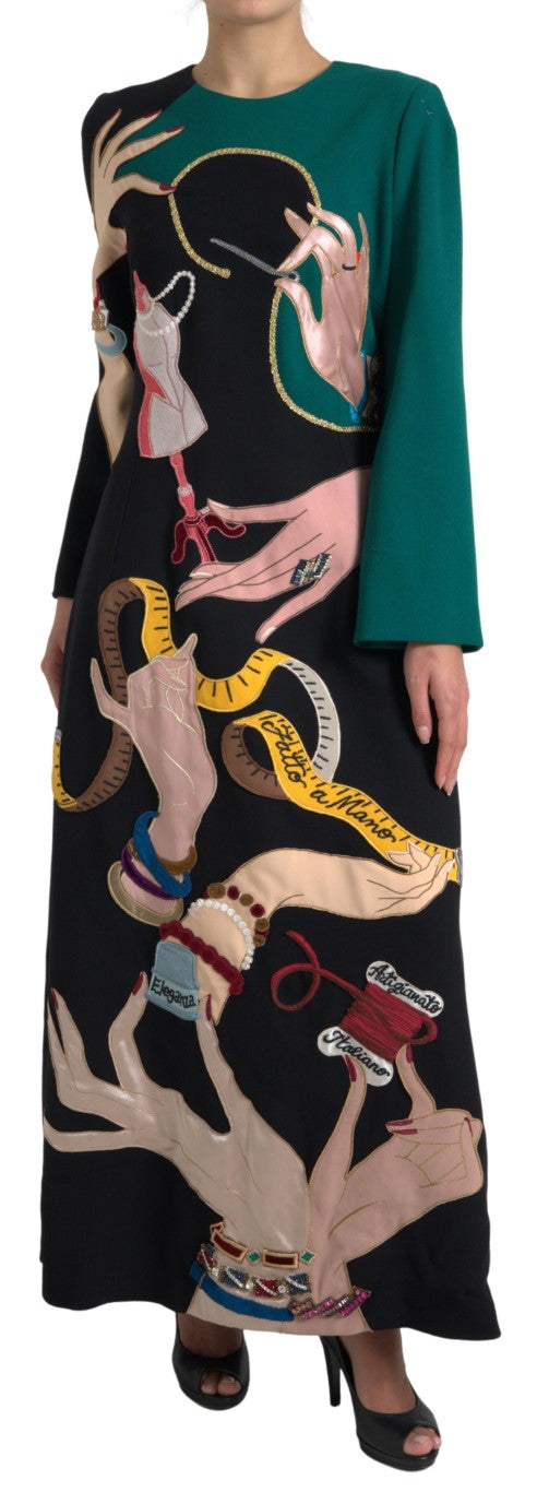 Dolce & Gabbana Multicolor Long Sleeves A-line Maxi Dress -   -  Dolce & Gabbana. Dolce & Gabbana Multicolor Long Sleeves A-line Maxi Dress -   -  Dolce & Gabbana.