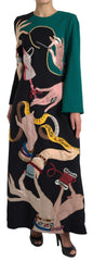 Dolce & Gabbana Multicolor Long Sleeves A-line Maxi Dress -   -  Dolce & Gabbana.