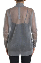 Dolce & Gabbana Gray Mesh Turtleneck Long Sleeve Blouse Top -   -  Dolce & Gabbana.
