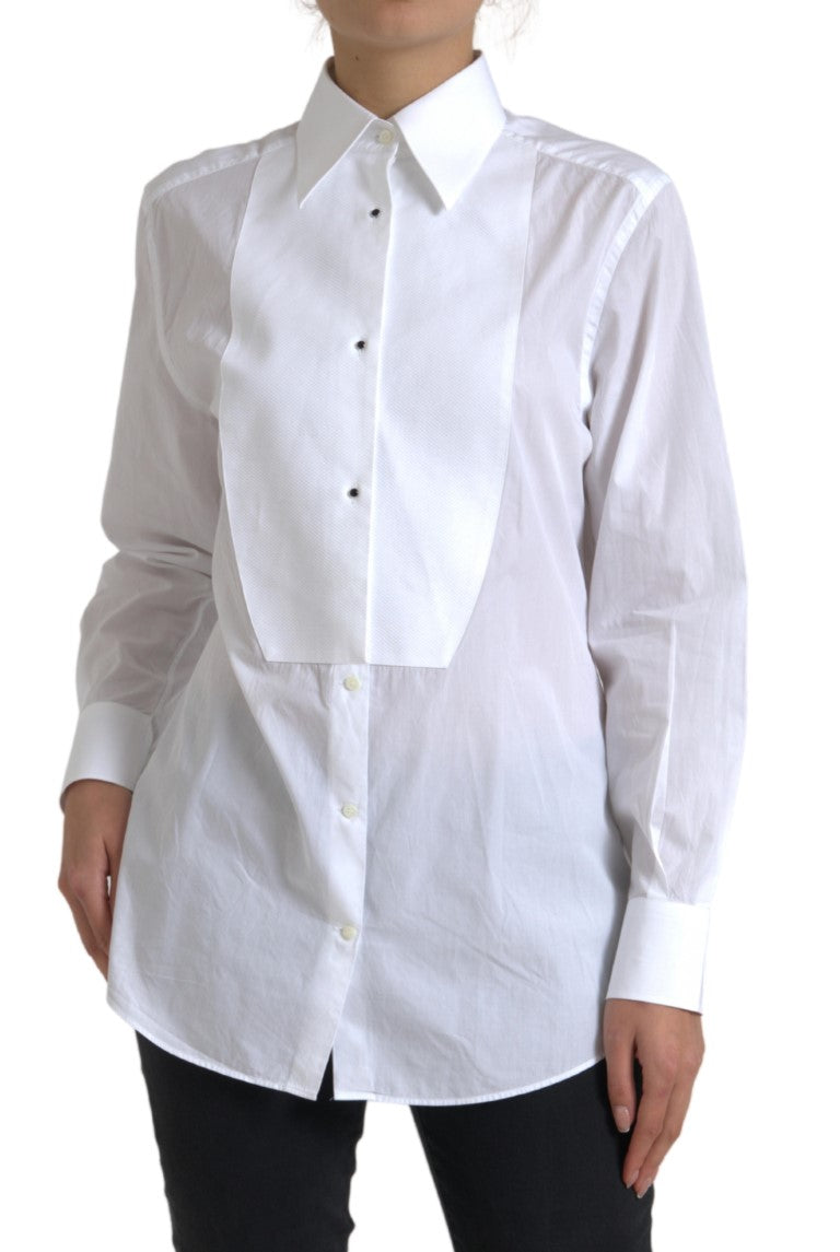 Dolce & Gabbana Cotton Collared Long Sleeves Shirt White -   -  Dolce & Gabbana.