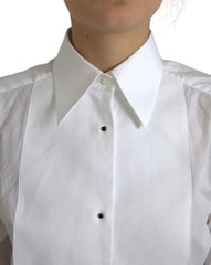 Dolce & Gabbana Cotton Collared Long Sleeves Shirt White -   -  Dolce & Gabbana.