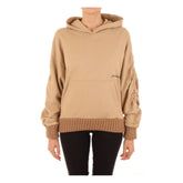 Hinnominate Chic Oversized Cotton Hoodie with Ruffled Sleeves -   -  Hinnominate.