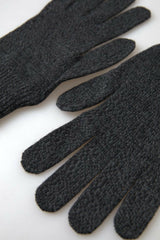 Dolce & Gabbana Gray Virgin Wool Knit Hands Mitten Men Gloves - - Dolce & Gabbana.