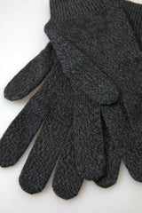 Dolce & Gabbana Gray Virgin Wool Knit Hands Mitten Men Gloves - - Dolce & Gabbana.