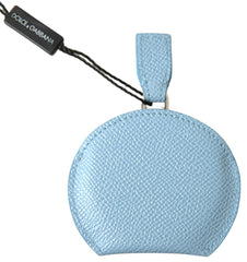Dolce & Gabbana Light Blue Calfskin Leather Mirror Holder -   -  Dolce & Gabbana.