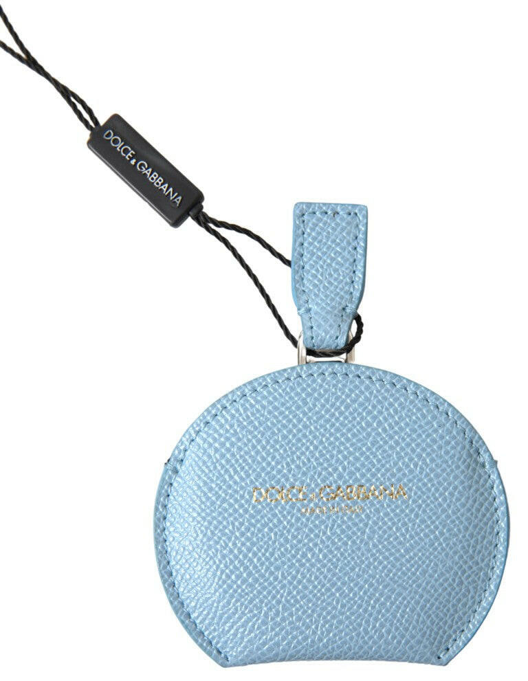 Dolce & Gabbana Light Blue Calfskin Leather Mirror Holder -   -  Dolce & Gabbana.