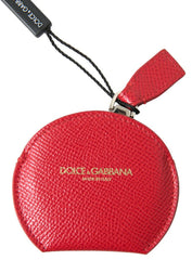Dolce & Gabbana Red Calfskin Leather Hand Mirror Holder -   -  Dolce & Gabbana.