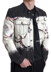 Dolce & Gabbana Multicolor Cotton Collared Denim Jacket -   -  Dolce & Gabbana.