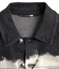 Dolce & Gabbana Multicolor Cotton Collared Denim Jacket -   -  Dolce & Gabbana.