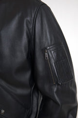Dolce & Gabbana Black Leather Blouson Full Zip Bomber Jacket -   -  Dolce & Gabbana.