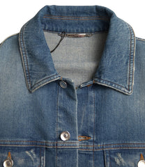 Dolce & Gabbana Blue Washed Cotton Stretch Denim Men Jacket -   -  Dolce & Gabbana.