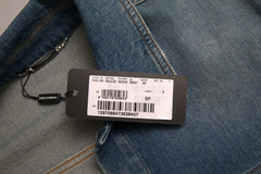 Dolce & Gabbana Blue Washed Cotton Stretch Denim Men Jacket -   -  Dolce & Gabbana.