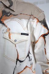 Dolce & Gabbana Multicolor Cotton Collared Denim Shirt -   -  Dolce & Gabbana.